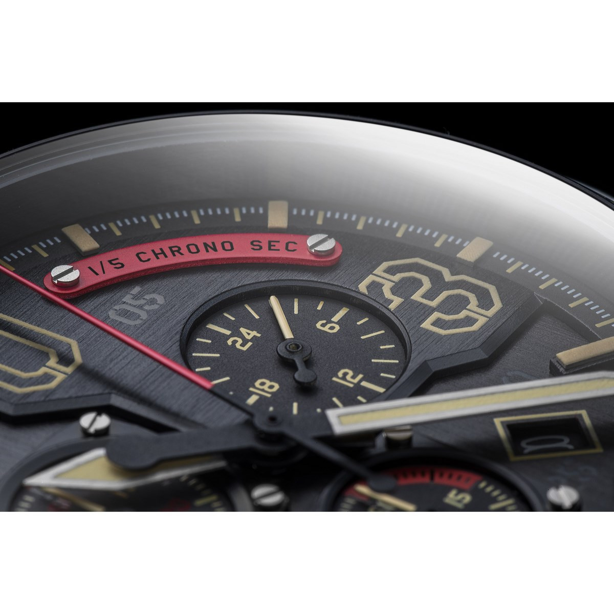 Montre AVI-8 P-51 MUSTANG méca-quartz chronographe - cadran noir - bracelet marron Montre AVI-8 P-51 Mustang - Quartz Chronographe - AV-4077-02