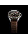 Montre AVI-8 P-51 MUSTANG méca-quartz chronographe - cadran noir - bracelet marron