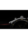 Montre Spinnaker FLEUSS Chrono - cadran noir - bracelet cuir noir et silicone rouge