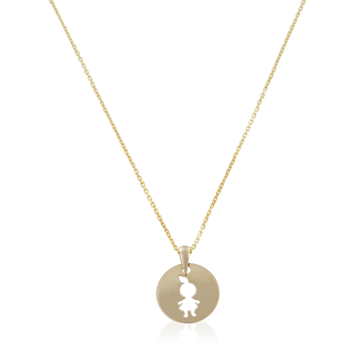Pendentif naissance fille enfant Or Jaune Pendentif enfant "Little Girl" Or Jaune
