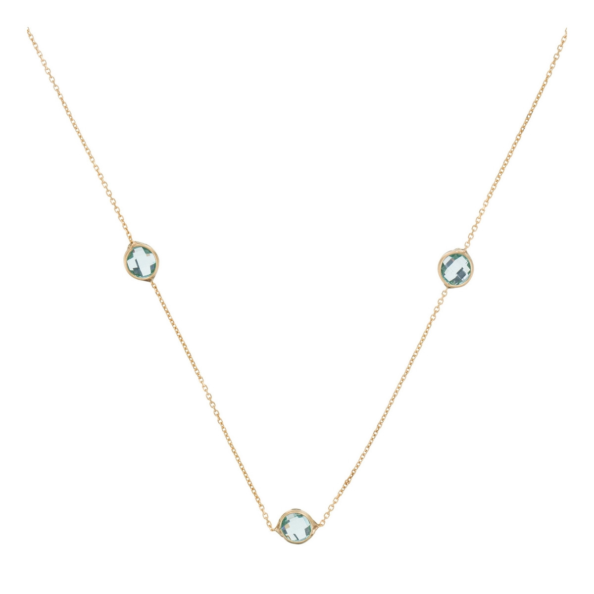 Collier Or jaune 375/1000 et pierres Collier OR & Topaze"Intuition"