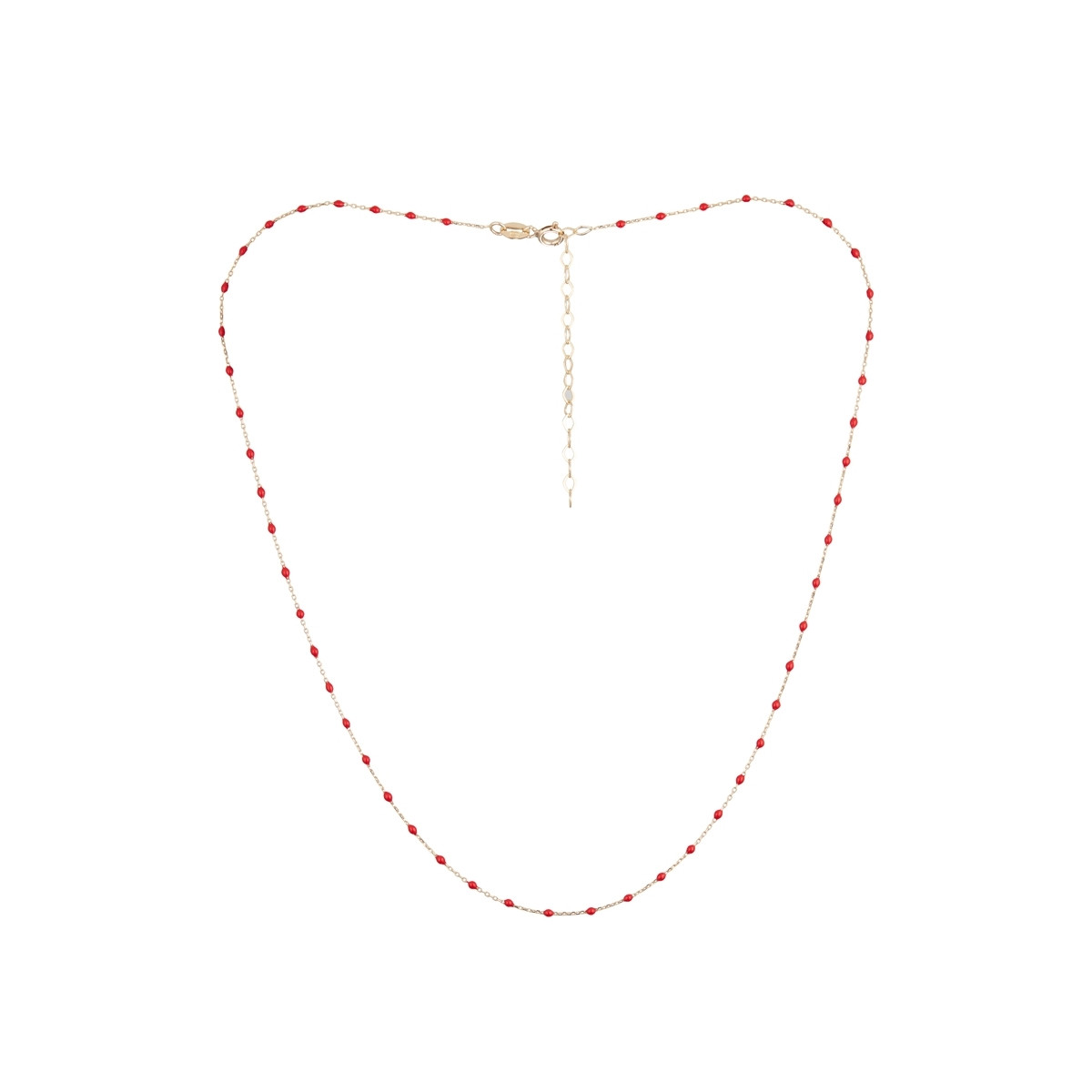 Collier Or jaune 375/1000 et émail Collier "Léa" Or jaune et émail rouge