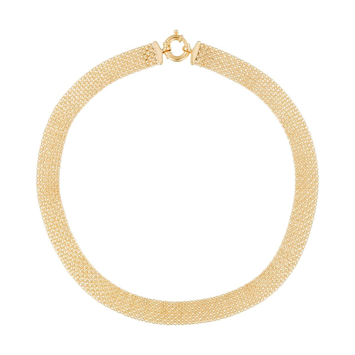 Collier Or jaune Maille Plate pour Femme Collier "Mémoire" Or jaune