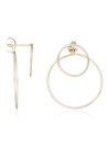 Boucles d'oreilles Or jaune 375/1000 Duo cerclés