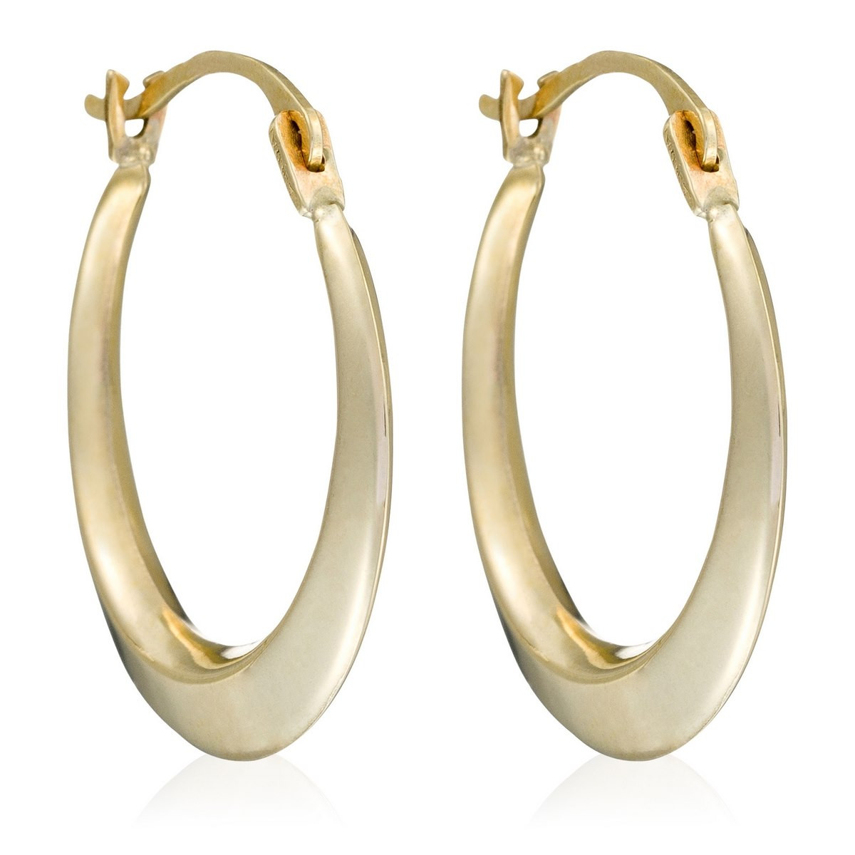 Boucles d'oreilles Or jaune 375/1000 Boucles d'oreilles "Créoles Lame Boucles d'oreilles "Exaltation" Or jaune