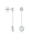 Boucles d'oreilles douce topaze bleu Or blanc