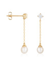 Boucles d'oreilles Or jaune 375/1000 et perles