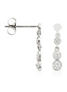 Boucles d'oreilles Or blanc 375/1000 et zirconium