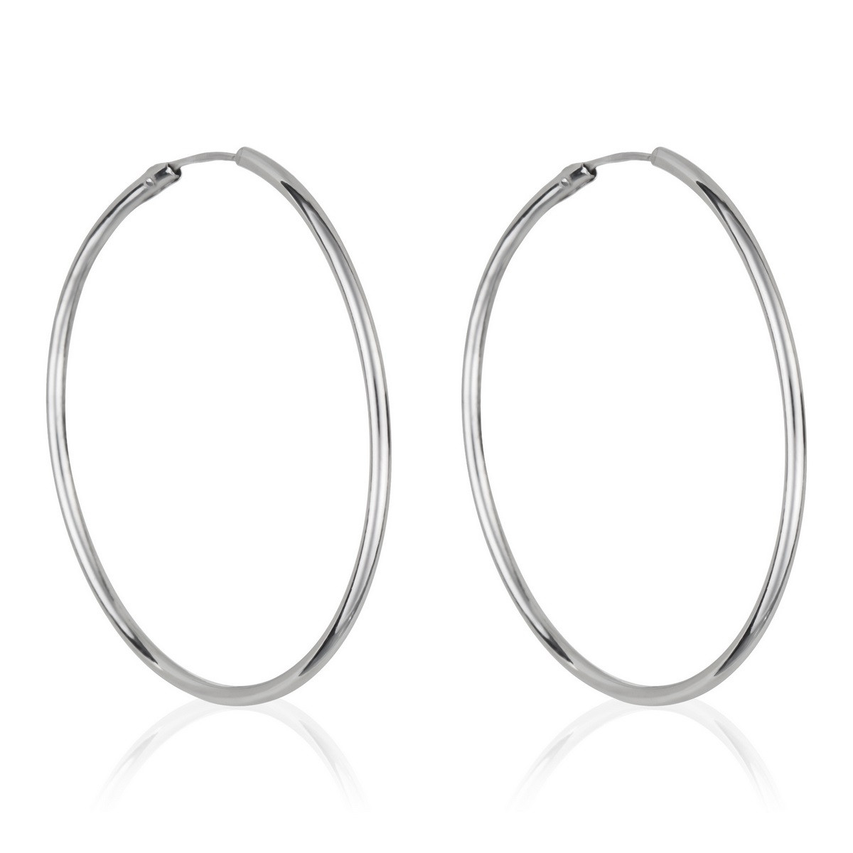 Boucles d'oreilles Or blanc 375/1000 Boucles d'oreilles "Vibration" Or blanc