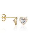 Boucles d'oreilles Or jaune 375/1000 et zirconium