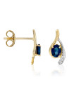Boucles d'oreilles Or bicolore 375/1000 et pierres