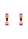 Boucles d'oreilles Or jaune 375/1000 et pierres