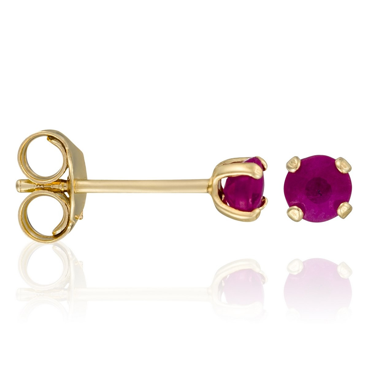Boucles d'oreilles Or jaune 375/1000 et pierres Boucles d'oreilles "Solitaire" Or jaune