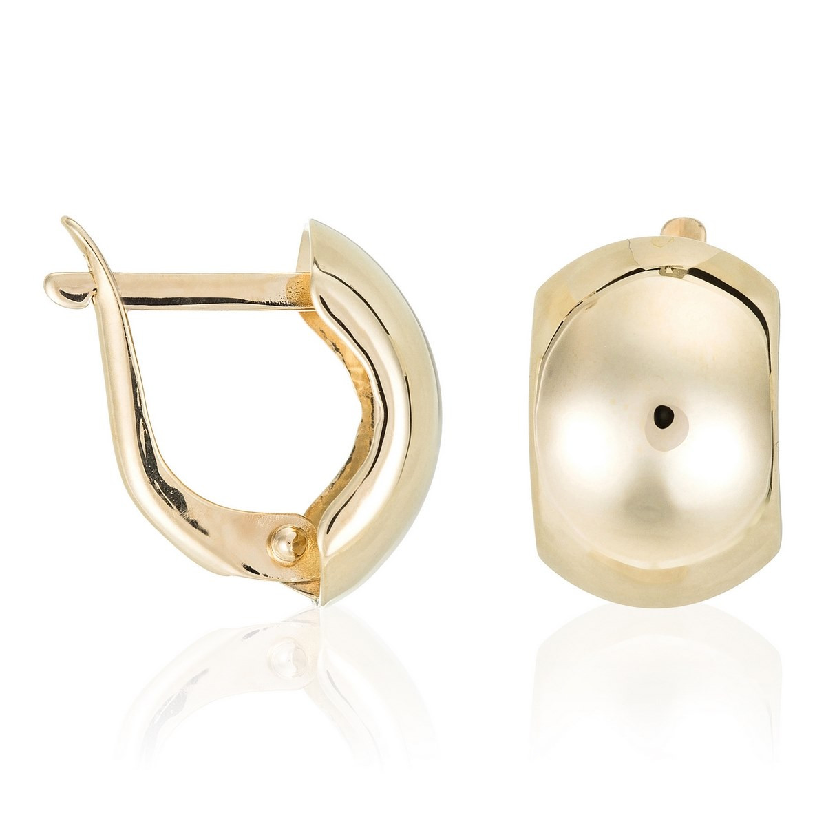 Boucles d'oreilles Or jaune 375/1000 fermoir composé d'une tige arrondie Boucles d'oreilles "Alouette" Or jaune