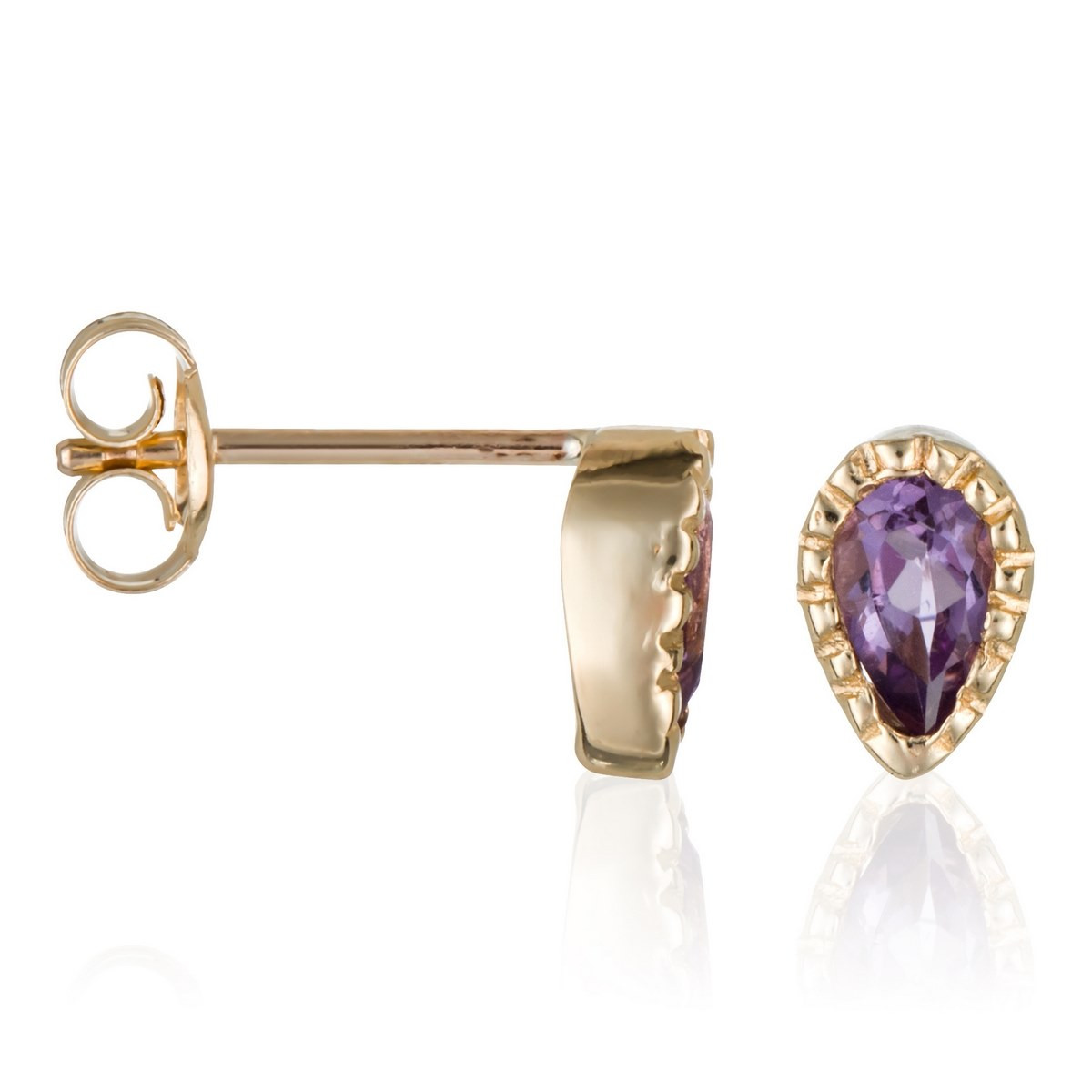 Boucles d'oreilles Or jaune 375/1000 et pierres Boucles d'oreilles Or jaune et pierres