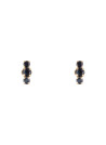 Boucles d'oreilles Or jaune 375/1000 et pierres saphir bleu