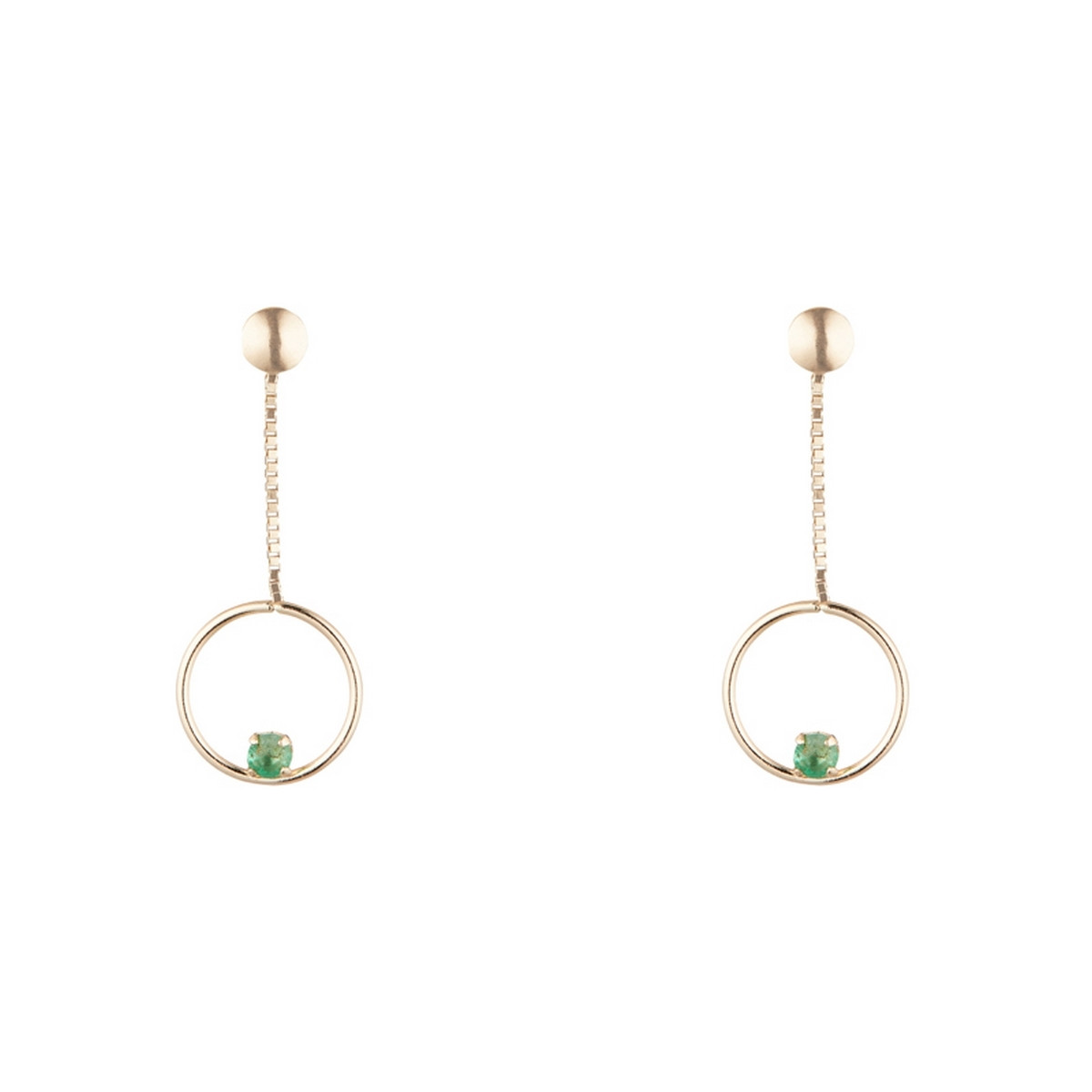 Boucles d'oreilles Or jaune 375/1000 et pierres Boucles d'oreilles "Gracieux" Or jaune