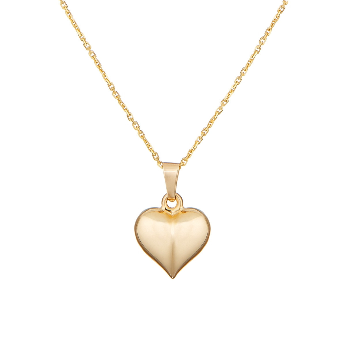 Pendentif Or jaune médaille cœur Pendentif "Lilas" Or jaune