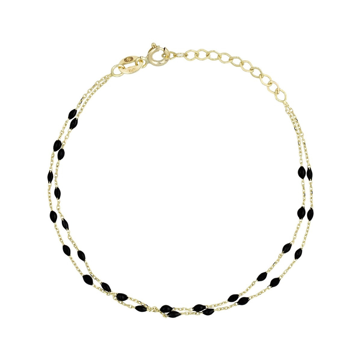 Bracelet Or jaune 375/1000 et émail Bracelet "Améthyste" Or jaune