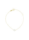 Bracelet Or jaune 375/1000 et perles