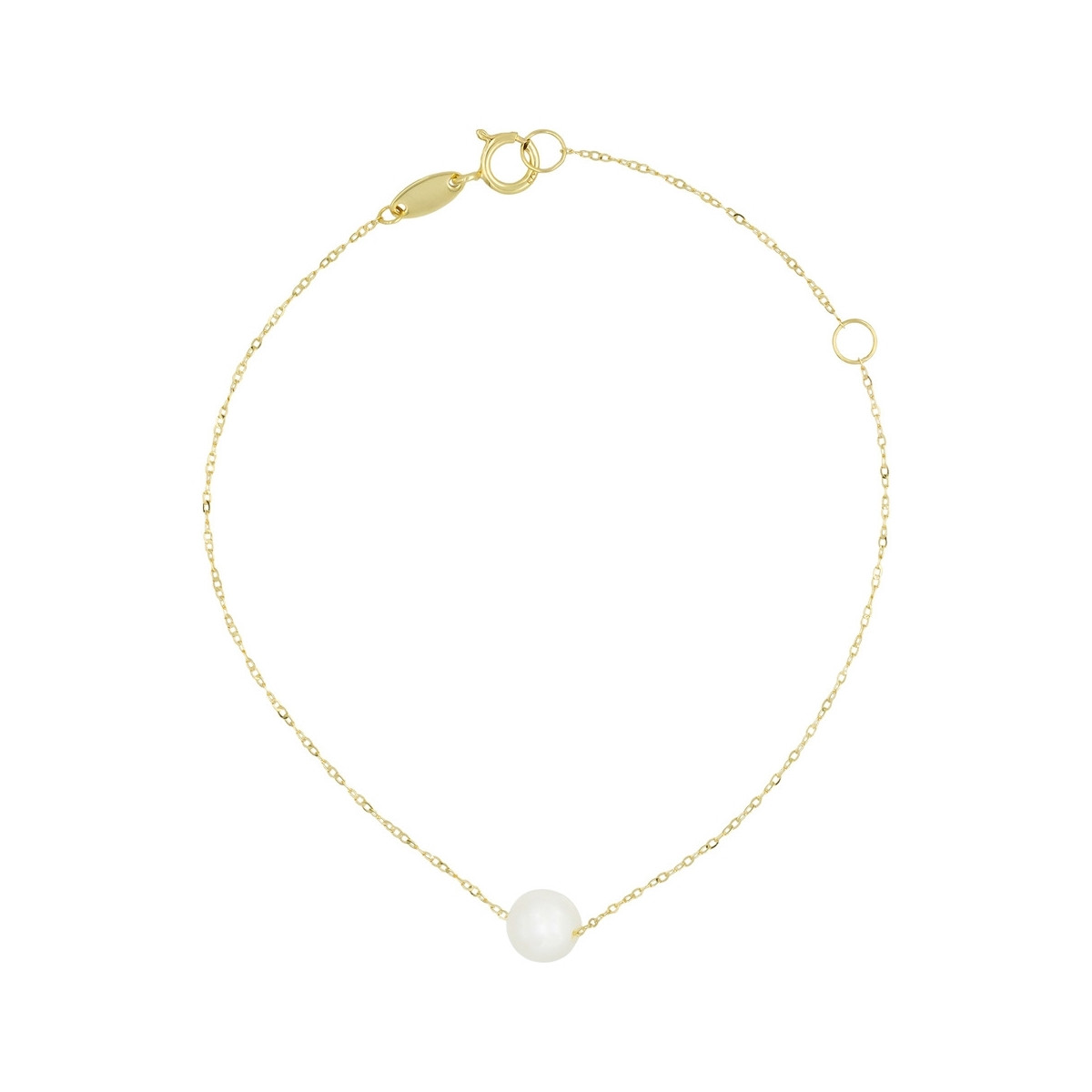 Bracelet Or jaune 375/1000 et perles Bracelet "Purement" Or jaune