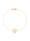 Bracelet Médaille Or Jaune Zirconium