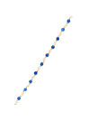 Bracelet doré orné de jade bleue