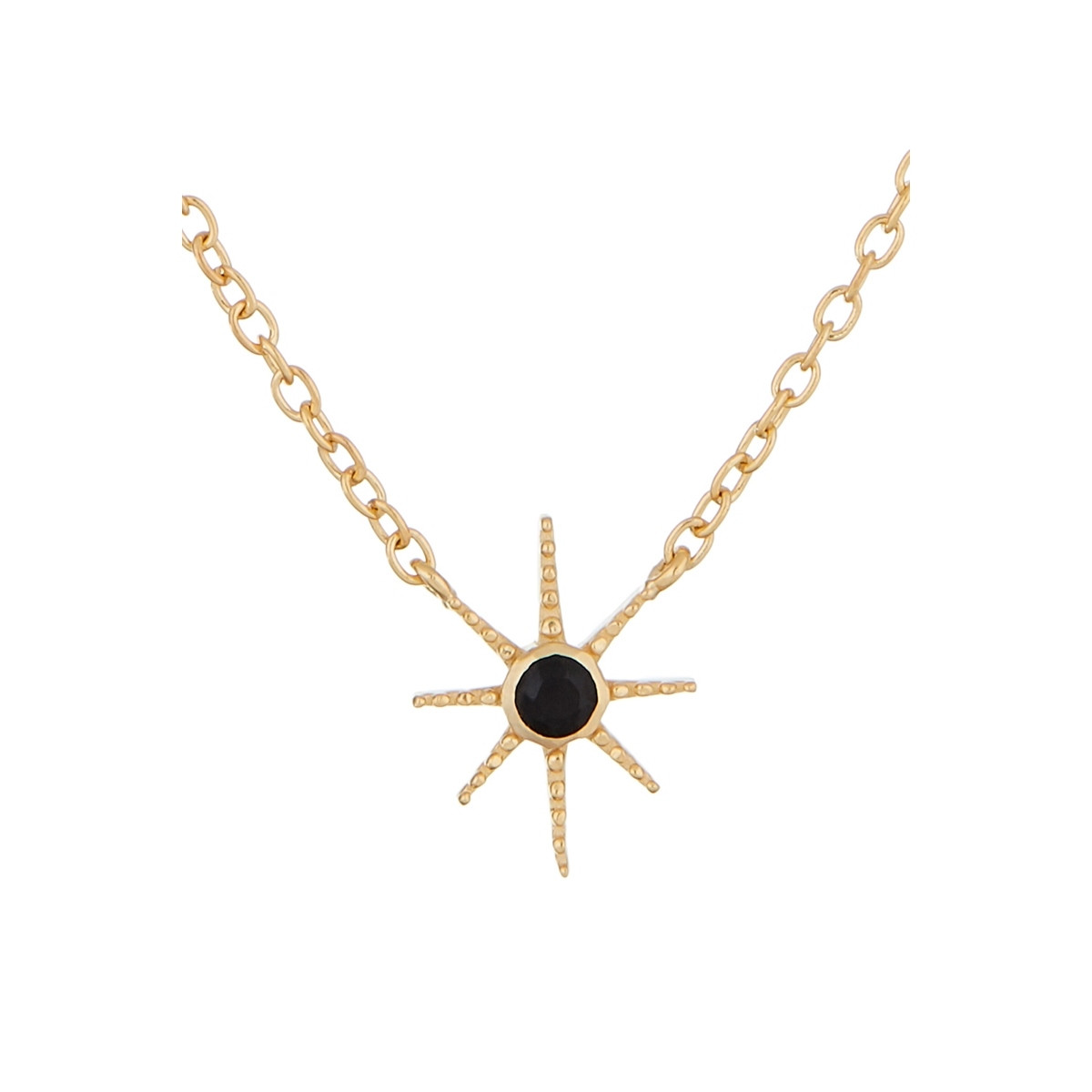 Collier doré et spinelle Collier doré et spinelle