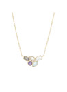 Collier doré et multipierres