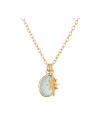 Collier doré et calcedoine