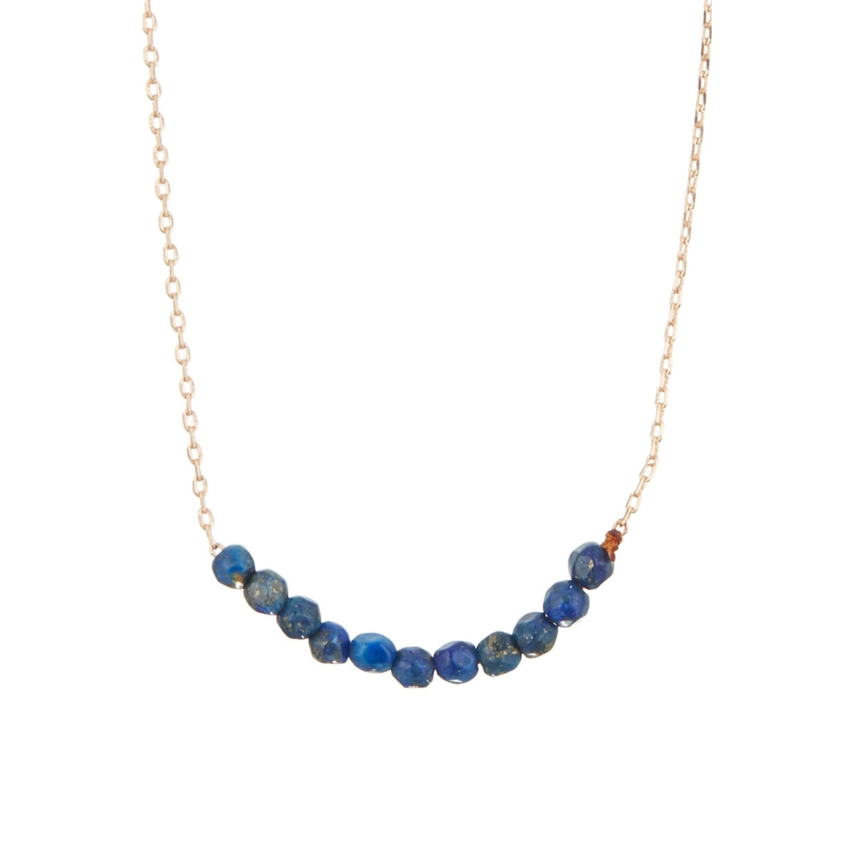 Collier doré et lapis Collier "Horizon" Lapis Lazuli Bleu Cléophée Laiton doré