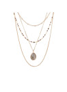 Collier doré et labradorite