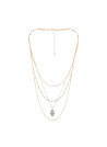 Collier doré et aventurine