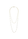 Collier doré et agate noire
