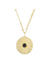 Collier doré et onyx