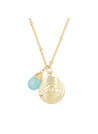 Collier doré et amazonite