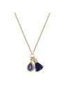 Collier doré et lapis bleu