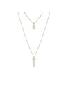 Collier doré et multipierres