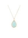 Collier doré et amazonite