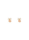 Boucles d'oreilles doré et calcedoine