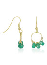 Boucles d'oreilles doré et agate