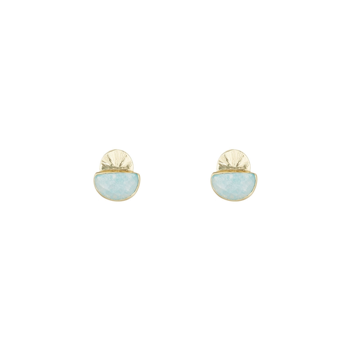 Boucles d'oreilles doré et aventurine Boucles d'Oreilles "Sublimina" Aventurine verte Laiton doré