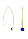 boucle oreille fantaisie or jade bleu