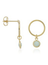 Boucles d'oreilles doré et amazonite