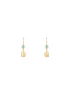 Boucles d'oreilles doré et amazonite