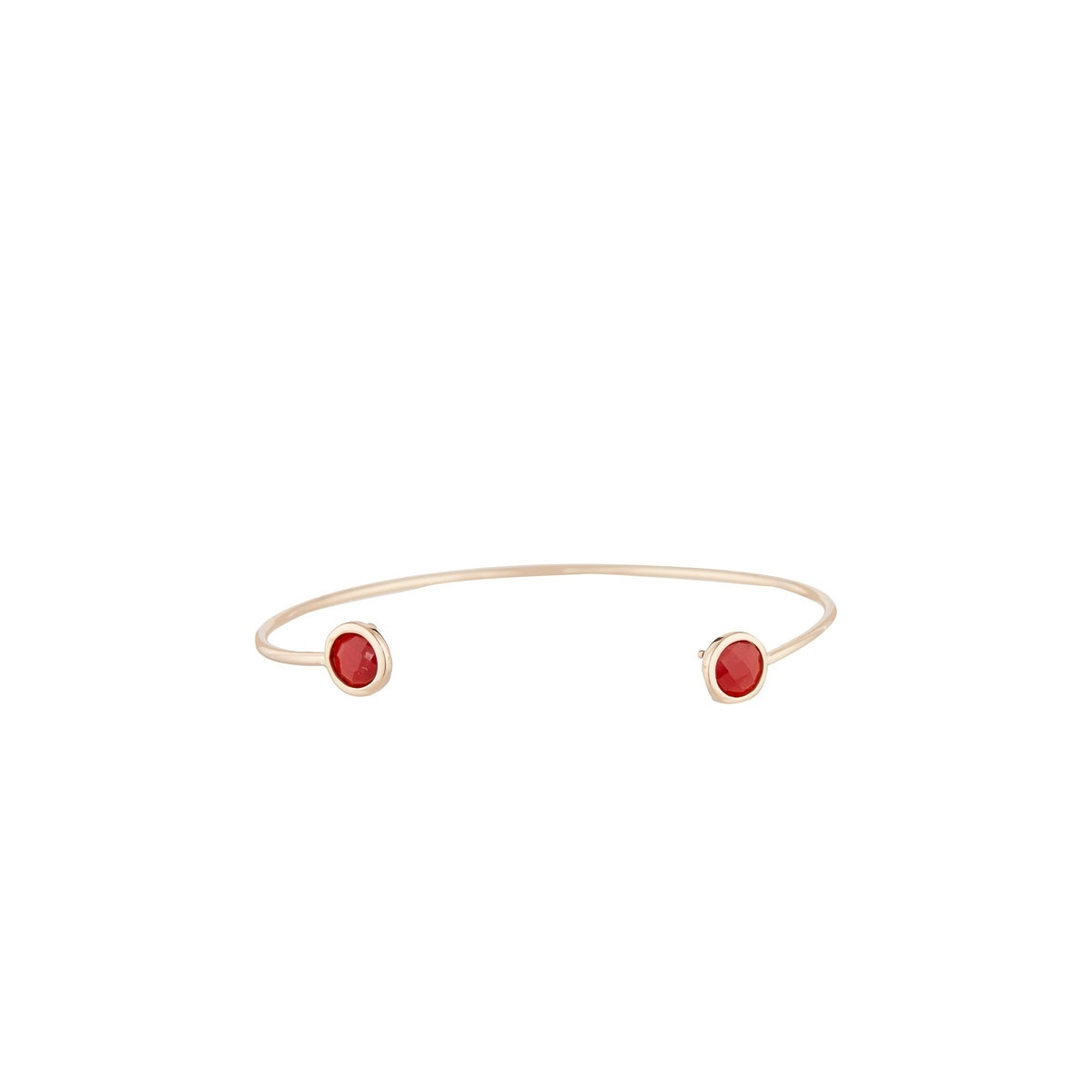 Bracelet doré et camelia Bracelet "Vespera" Cornaline Laiton doré