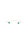 Bracelet en laiton doré agate verte