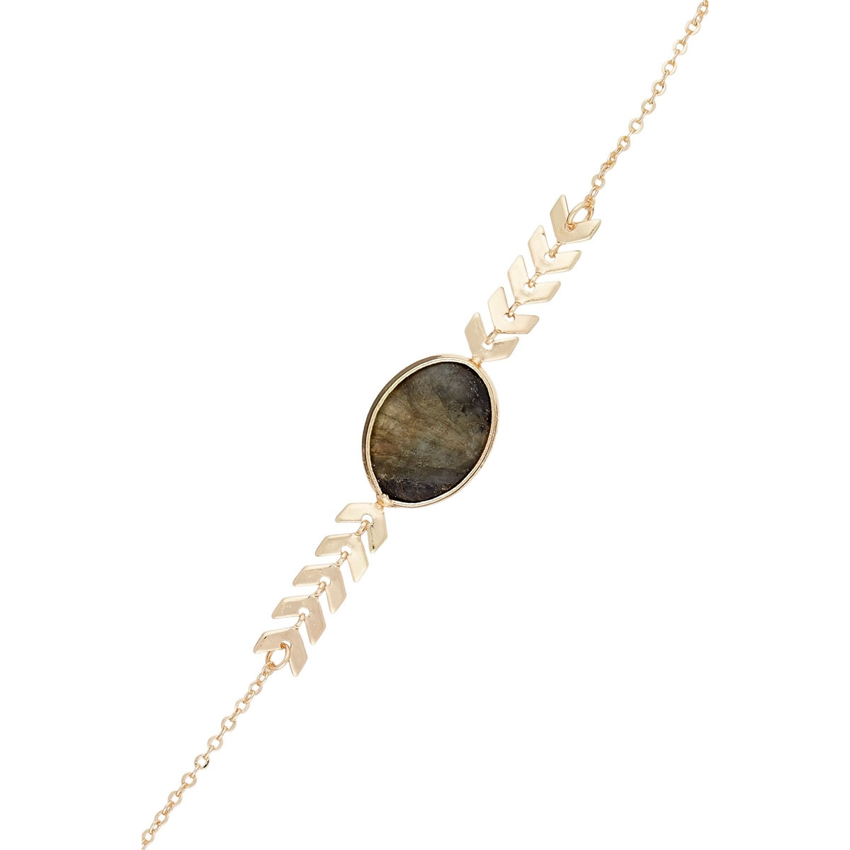 Bracelet "Passagea" Labradorite Laiton doré