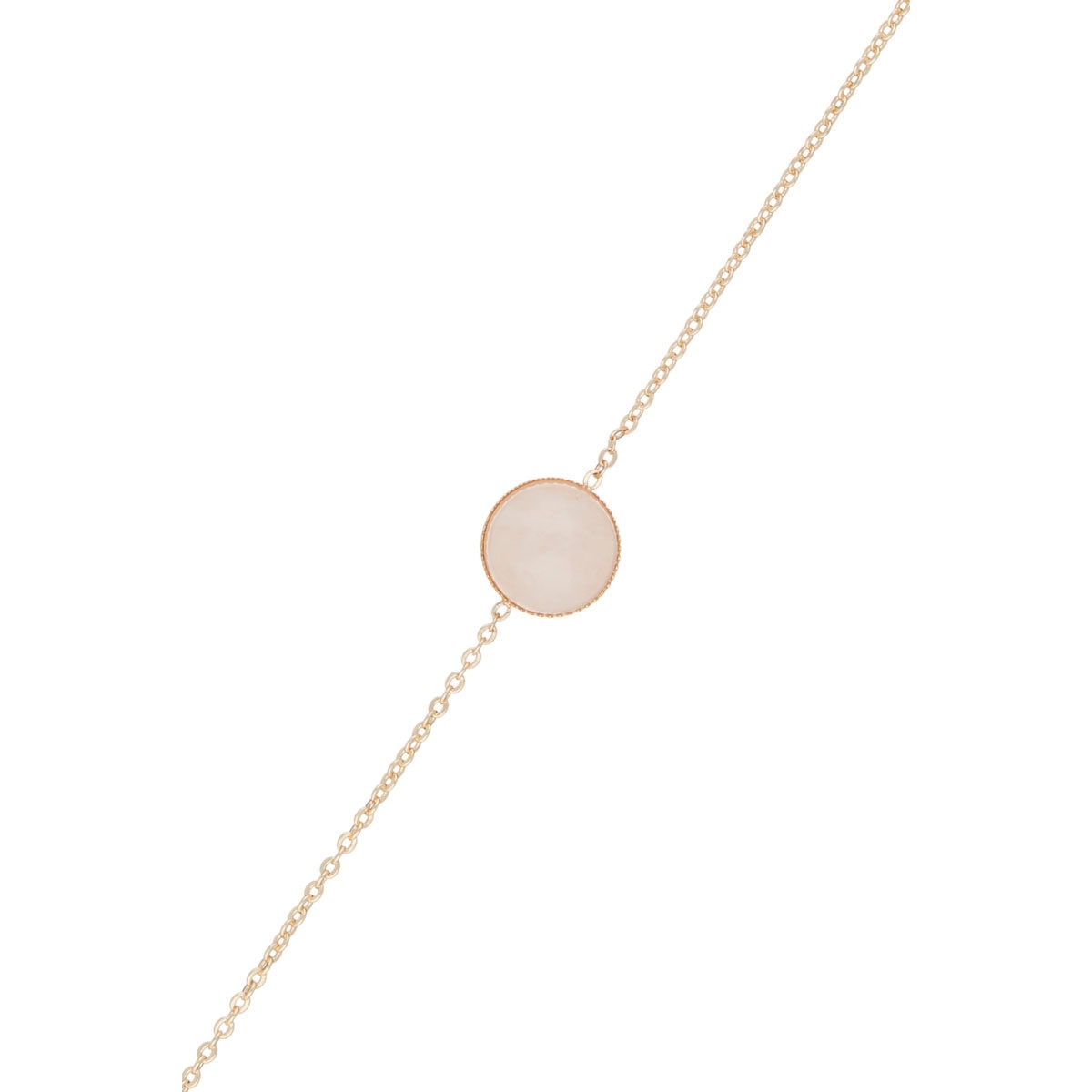 Bracelet doré et quartz Bracelet "Envolis" Quartz rose Laiton doré