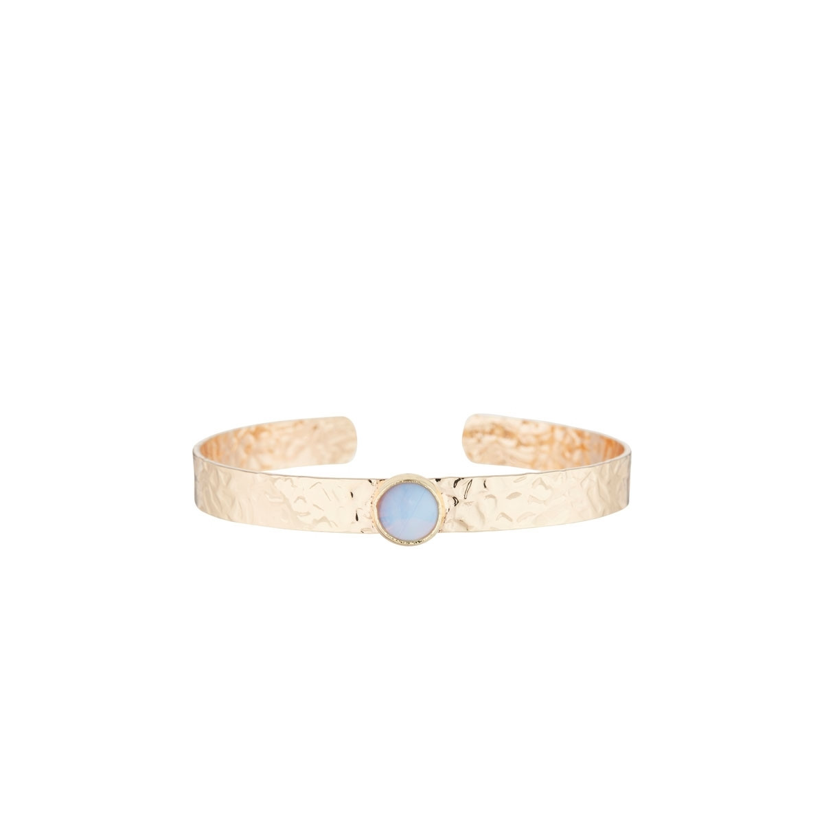 Bracelet doré et pierre de lune